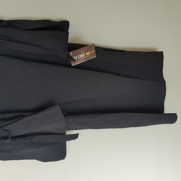 Key Chic Black Off Shoulder Cutout‎ Sleeves Midi Dress S - Picture 4 of 8